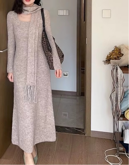Vestido Feminino Longo de Lã Julie