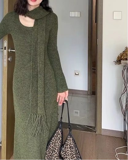 Vestido Feminino Longo de Lã Julie