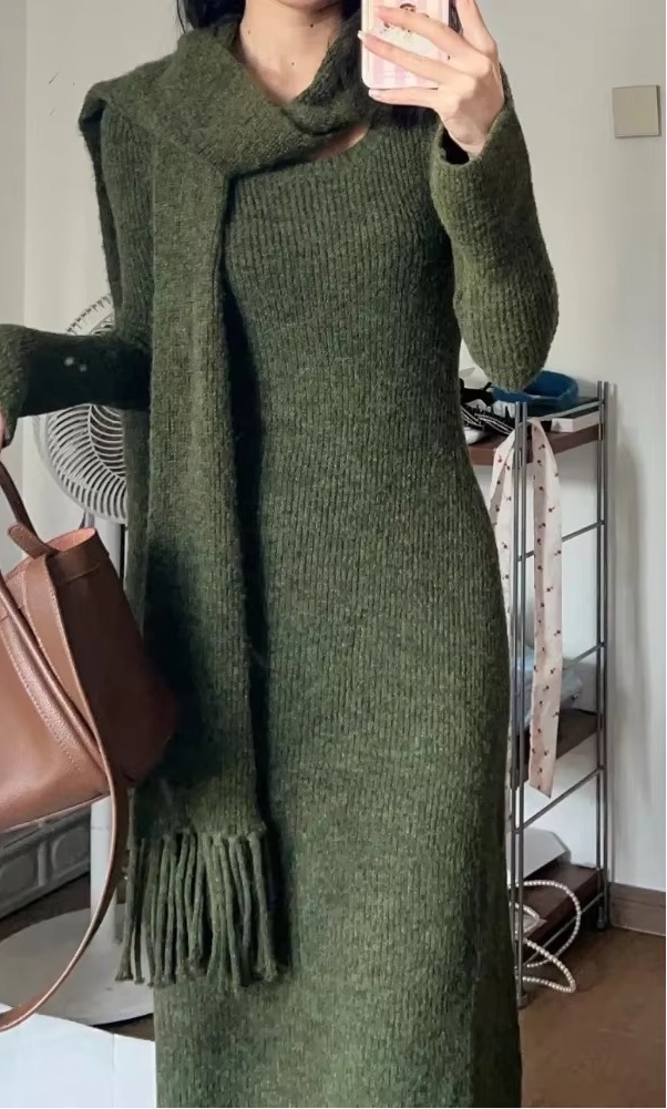 Vestido Feminino Longo de Lã Julie