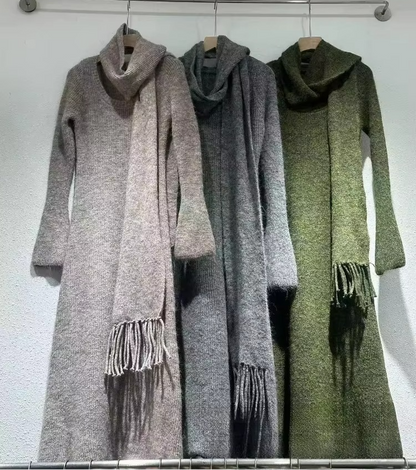 Vestido Feminino Longo de Lã Julie