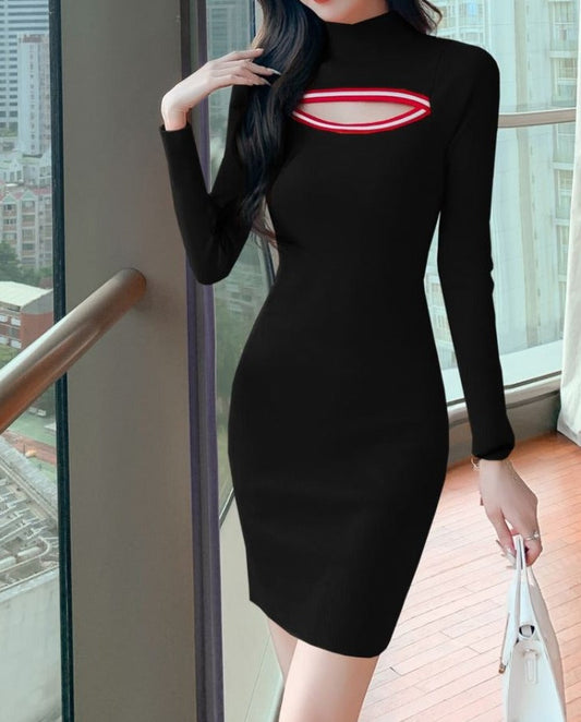 Vestido Feminino Gola Alta Nicole