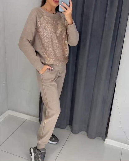 Conjunto Feminino em Malha com Brilho Whitney - 3