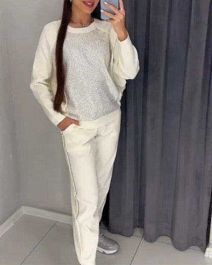 Conjunto Feminino em Malha com Brilho Whitney - 4