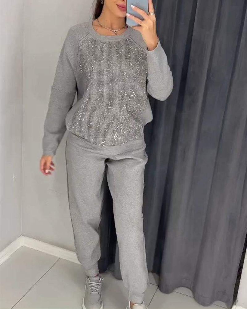 Conjunto Feminino em Malha com Brilho Whitney - 6