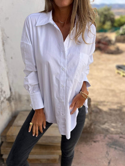 Camisa de Manga Longa com Lapela