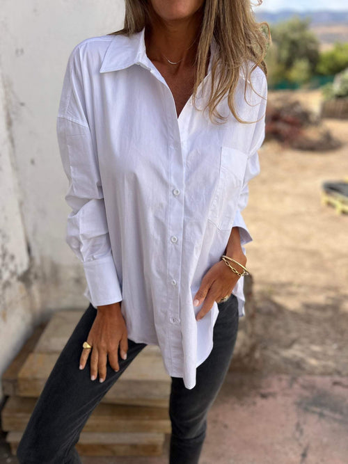 Camisa de Manga Longa com Lapela