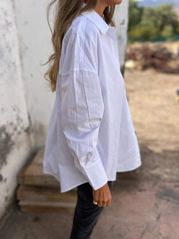 Camisa de Manga Longa com Lapela