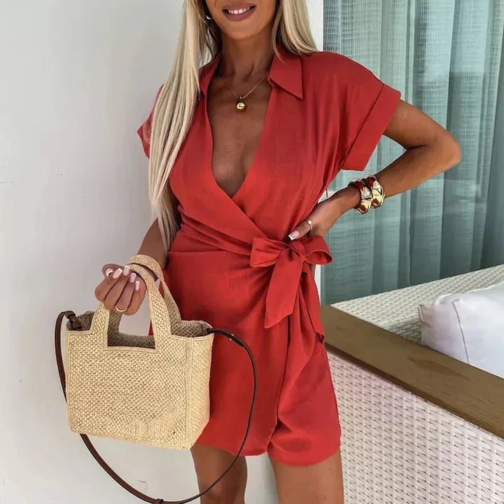 Macacão Feminino Decote V Maya