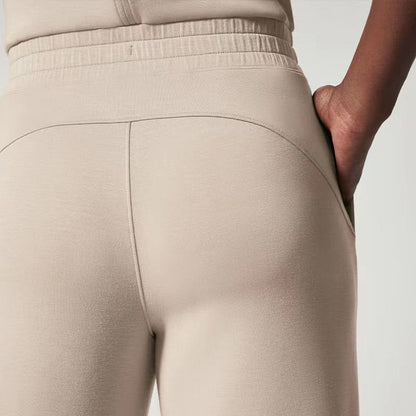 Macacão Casual Sem Mangas Calça De Perna Larga Com Bolsos
