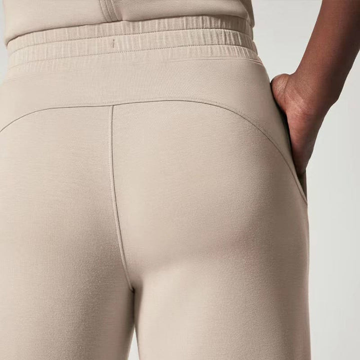 Macacão Casual Sem Mangas Calça De Perna Larga Com Bolsos