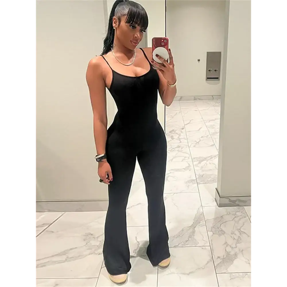 Macacão Legging Barra Flare