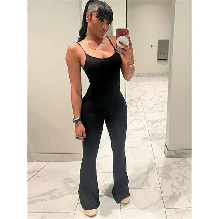 Macacão Legging Barra Flare