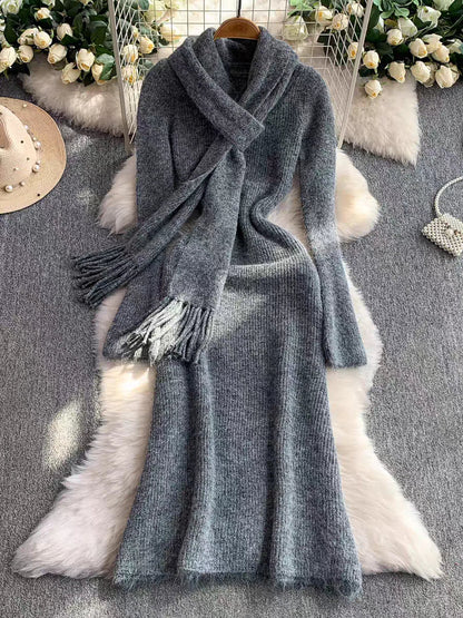 Vestido Feminino Longo de Lã Julie