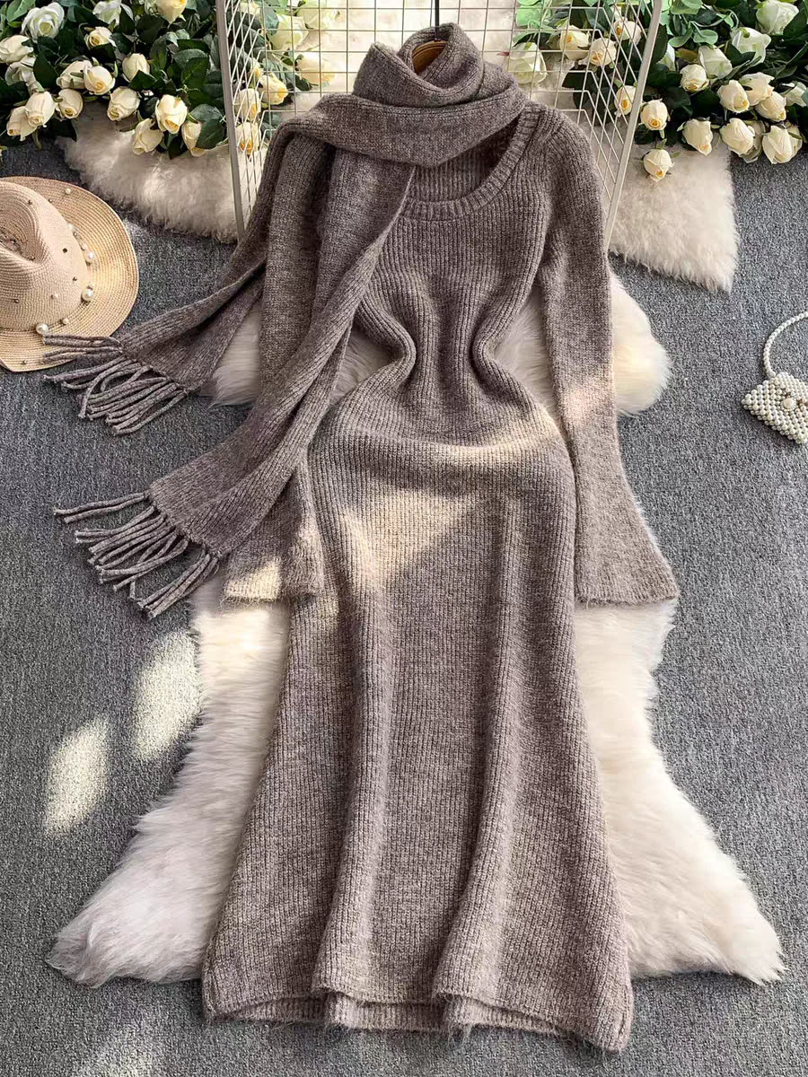 Vestido Feminino Longo de Lã Julie