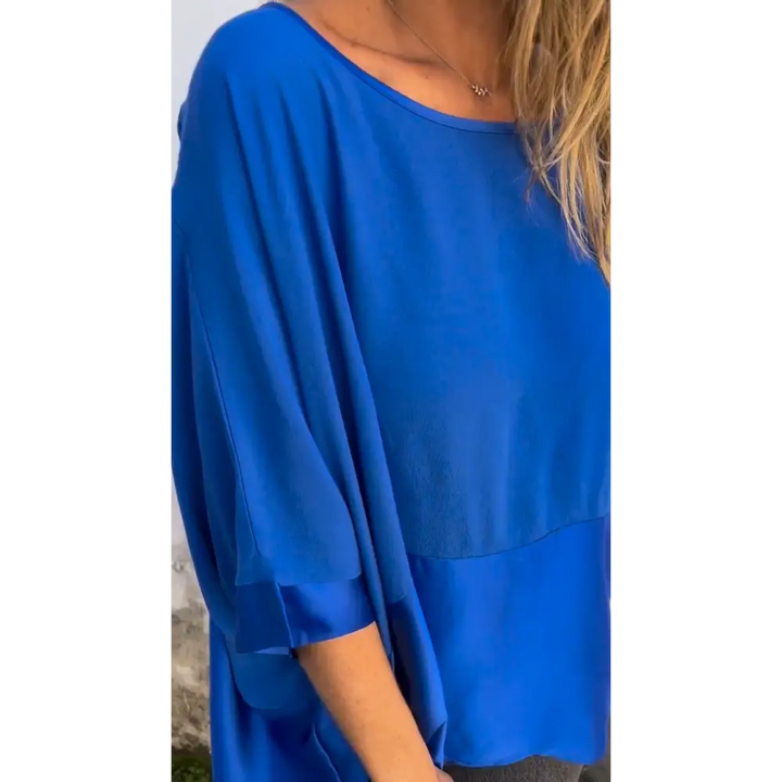 Top com Gola Redonda e Babados