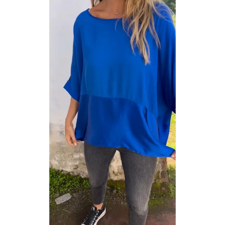 Top com Gola Redonda e Babados