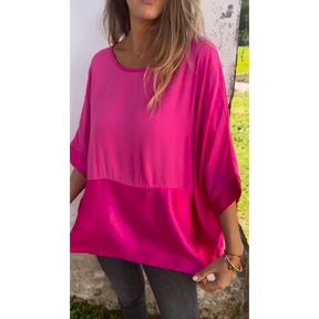 Top com Gola Redonda e Babados