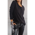 Top com Gola Redonda e Textura