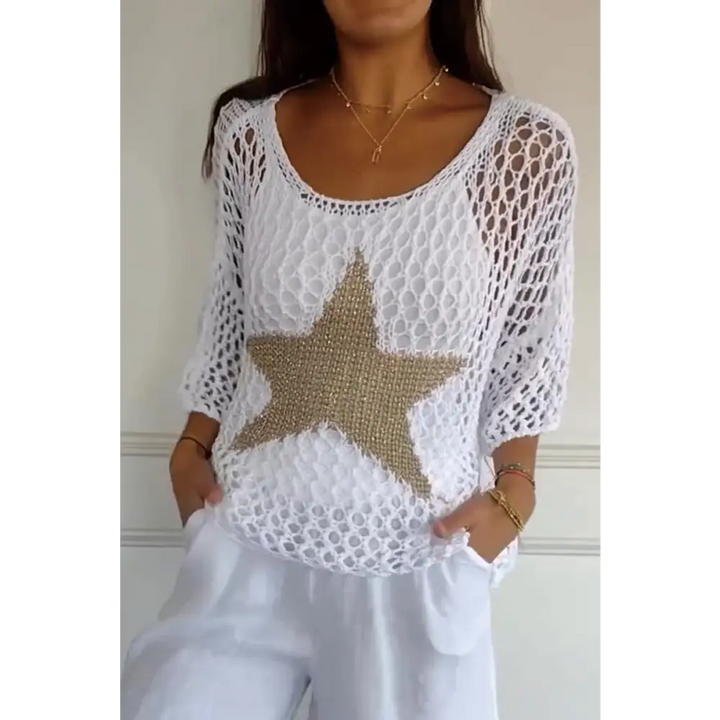 Top de Malha com Estrelas