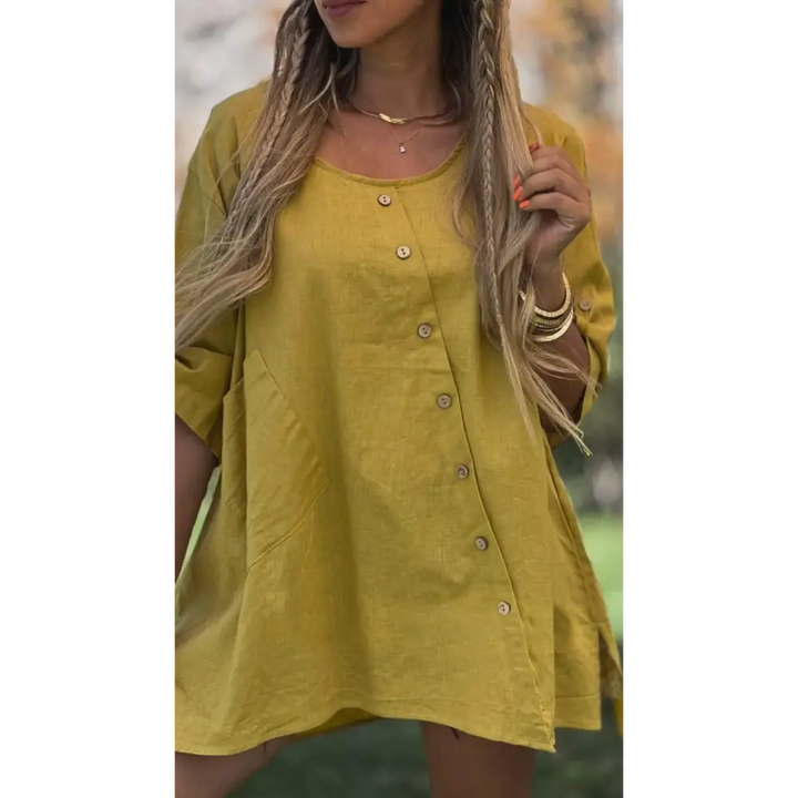 Top Irregular com Botões