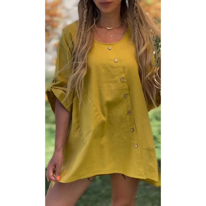 Top Irregular com Botões