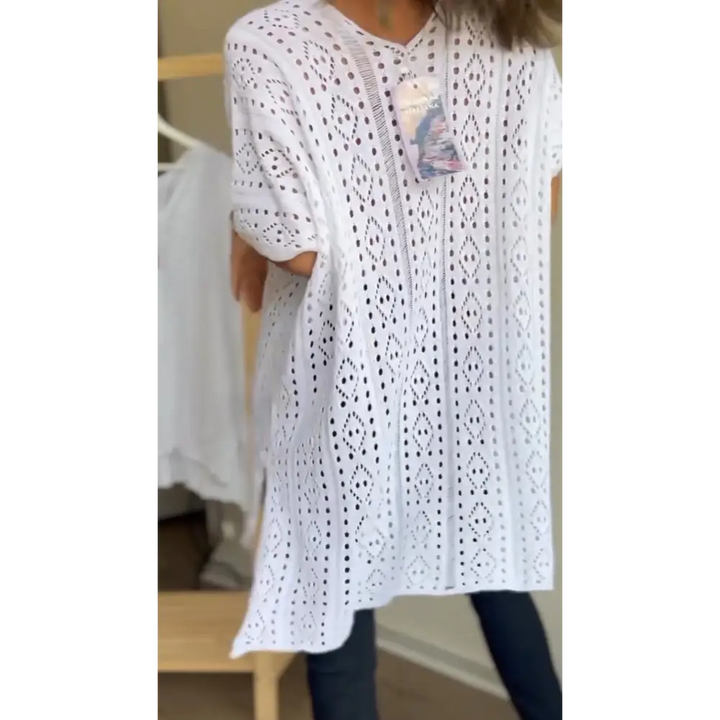 Top Vazado com Decote em V