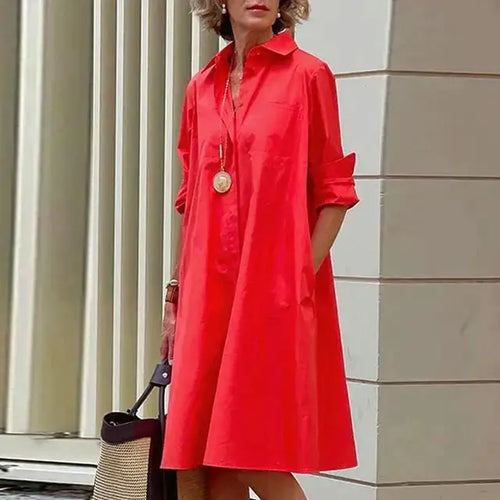 Vestido com Bolsos Feminino Lareta