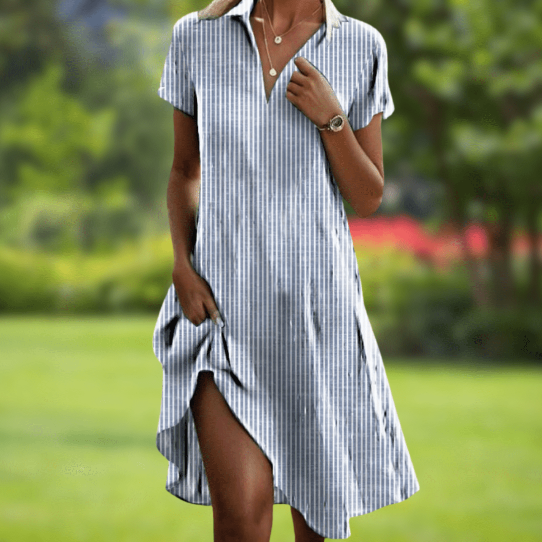 Vestido Estampado Gola V Noemi - 4