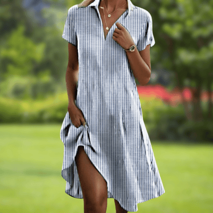 Vestido Estampado Gola V Noemi - 4