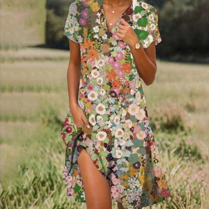 Vestido Estampado Gola V Noemi - 6