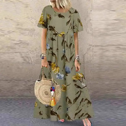Vestido Estampado Longo Gabi