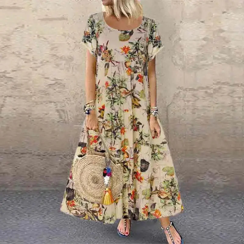 Vestido Estampado Longo Gabi
