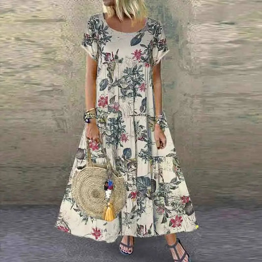 Vestido Estampado Longo Gabi