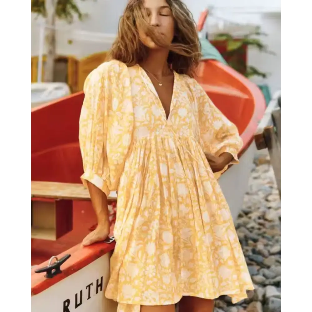 Vestido Feminino Curto Estampado Mari