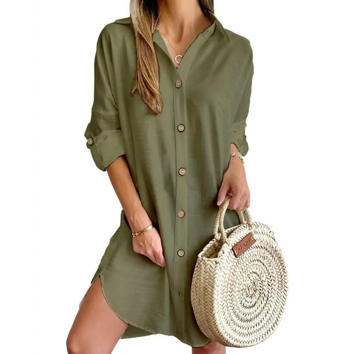 Vestido Feminino de Botão Beatriz