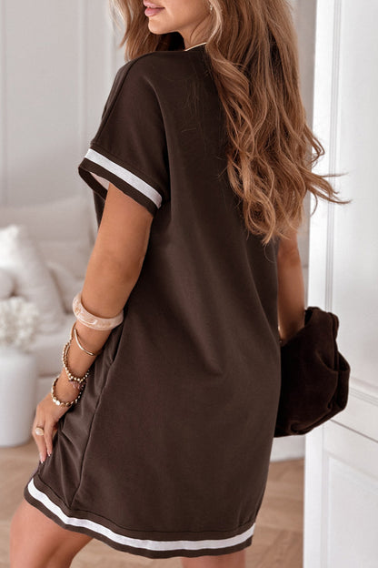 Vestido Feminino Gola Redonda Liso