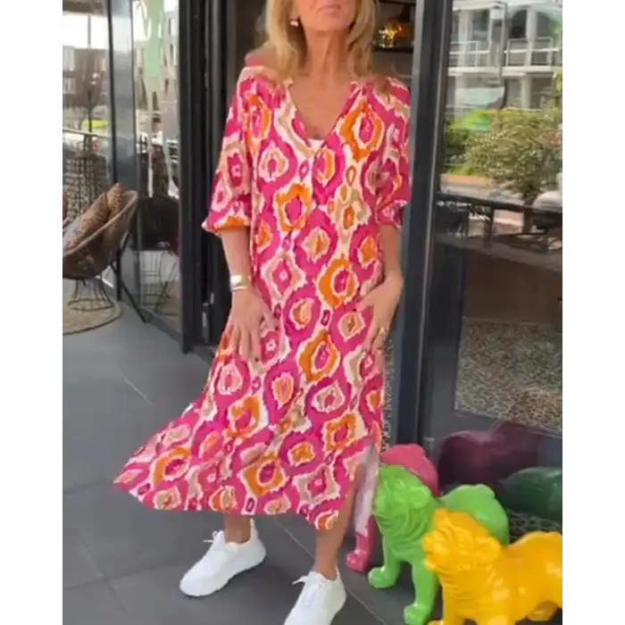 Vestido Feminino Manga Mid Graça