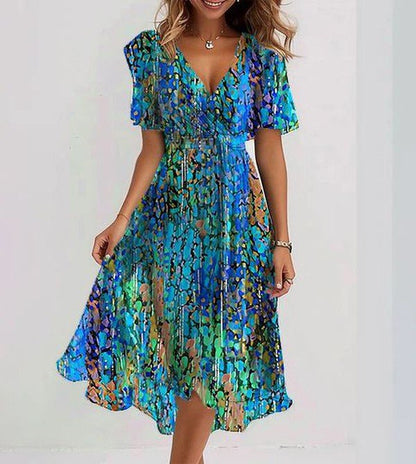 Vestido Midi Azul Arejado Safira - 2