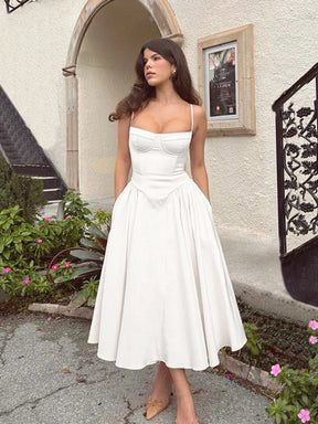 Vestido Midi Corset Alça Nia