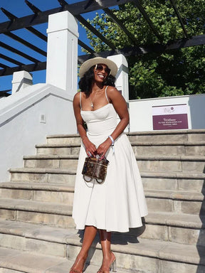 Vestido Midi Corset Alça Nia