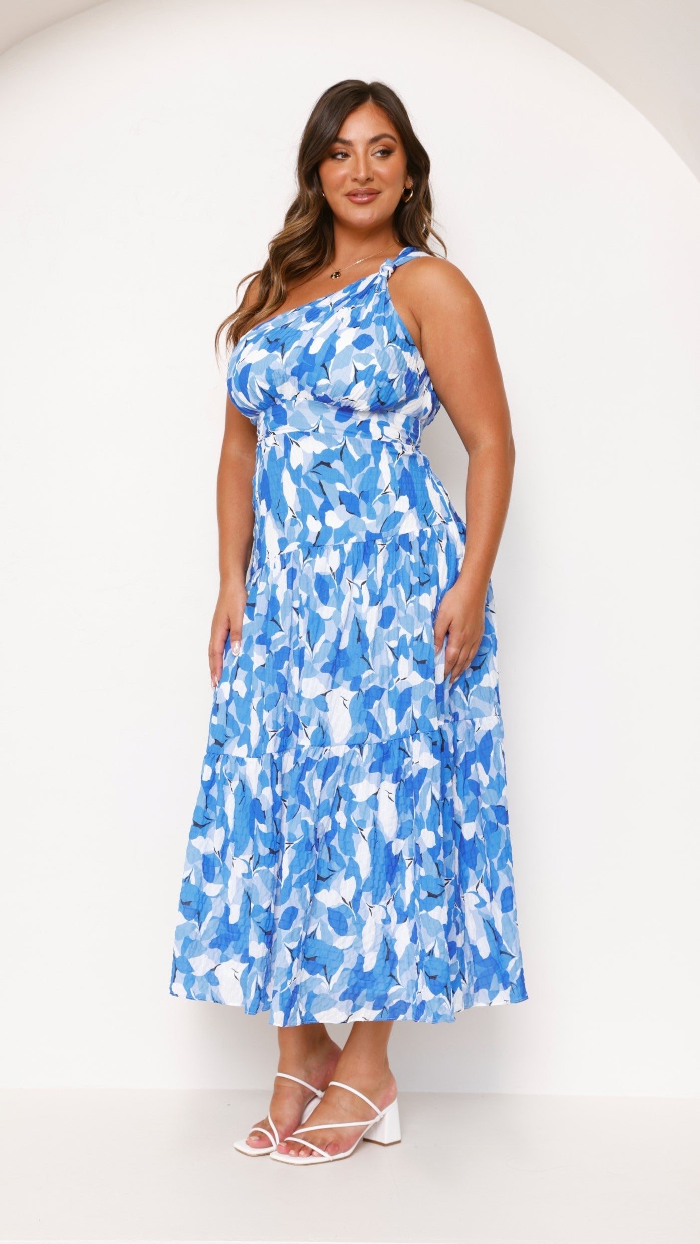 Vestido Midi Estampado de Um Ombro Só com Saia Plissada Jayme - 8