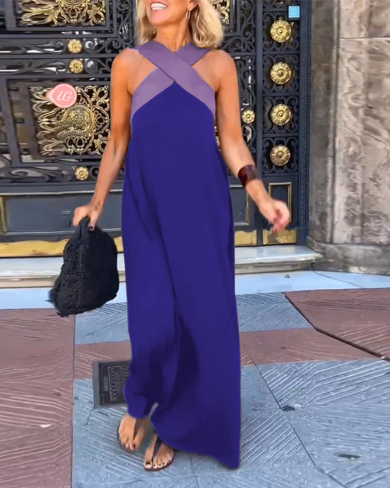 Vestido Sem Mangas com Decote Halter Cruzado - 11