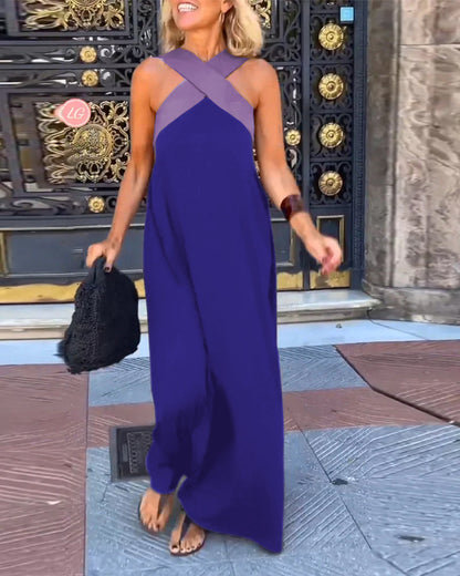 Vestido Sem Mangas com Decote Halter Cruzado - 11