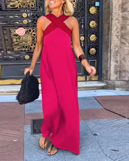 Vestido Sem Mangas com Decote Halter Cruzado - 14