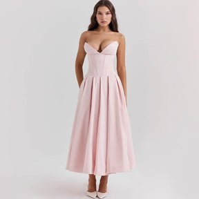 Vestido Tomara Que Caia Decote V Zara Pink / L