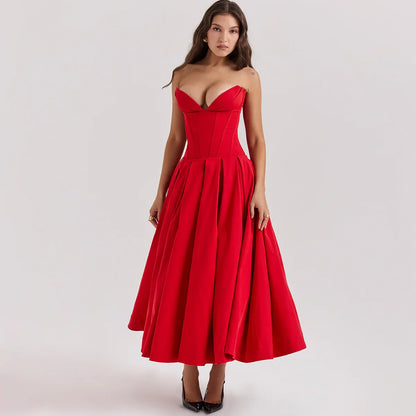 Vestido Tomara Que Caia Decote V Zara Red / XS