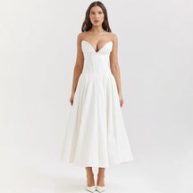 Vestido Tomara Que Caia Decote V Zara WHITE / M